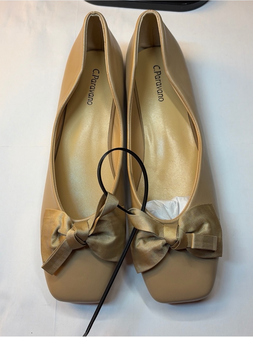 C. .Paravano Flats for Women | Square Toe Shoes | Ballet Flats Size10.5